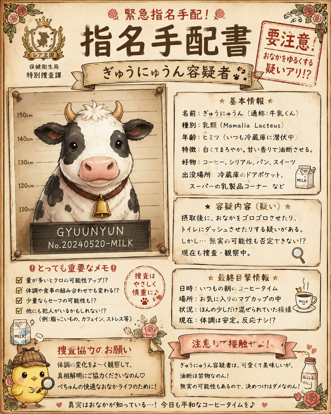 📰🌹《王国ニュース特別号｜ぎゅうにゅうん事件、まさかの急展開なのん‼️》🥛🐄💗