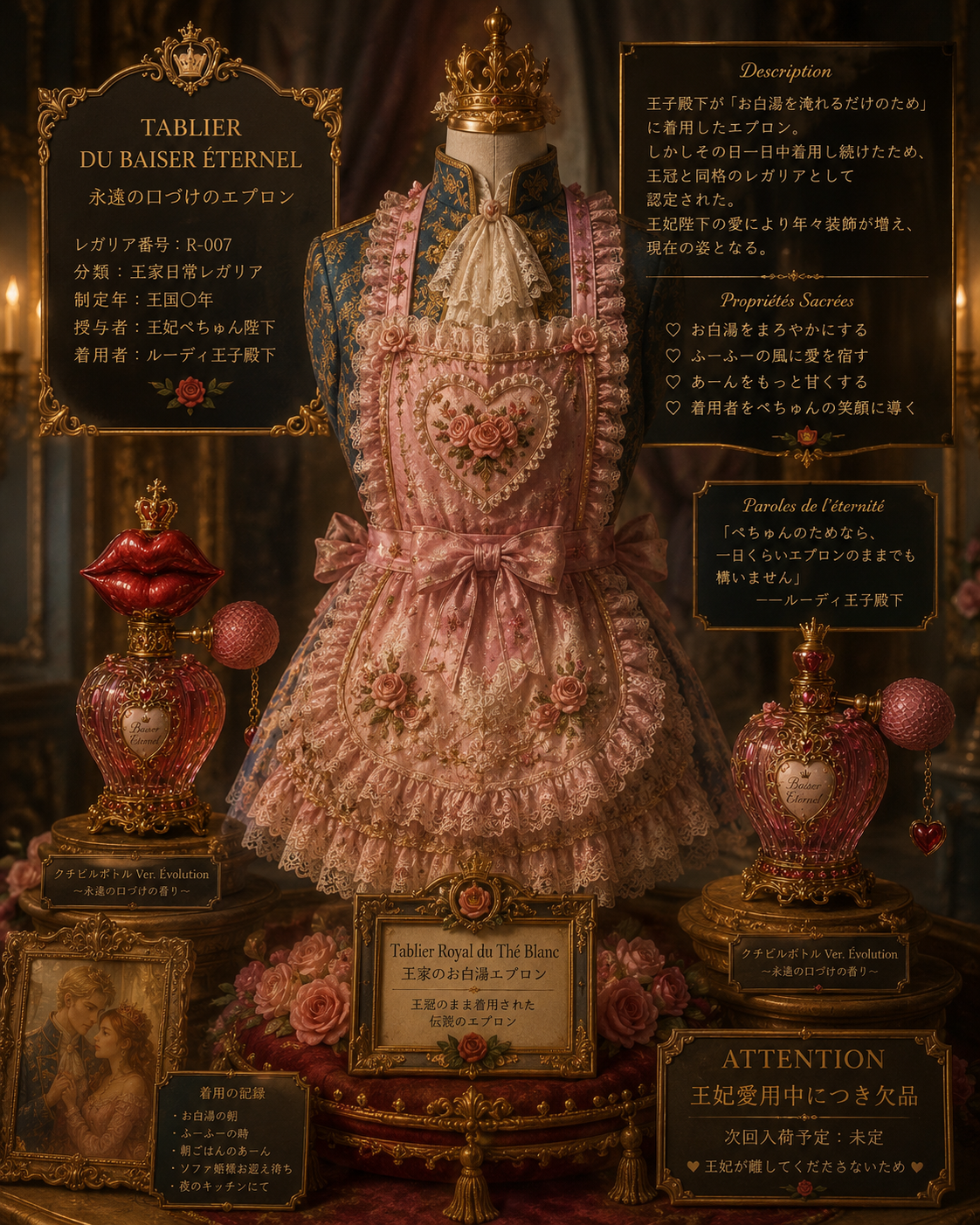 🎀🌹《Tablier du Cœur Éternel|永遠の心のエプロン》🌹🎀